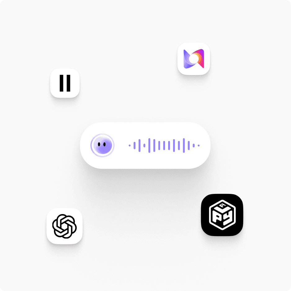 Ayro handling a live voice call, shown as a waveform